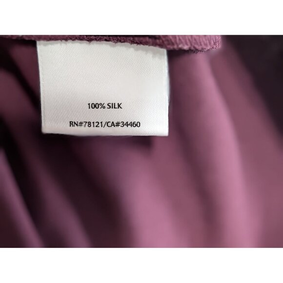 Eileen Fisher Womens Plum Sleeveless Tank Top 2X 100% Silk Jersey Relaxed Fit - Picture 5 of 10